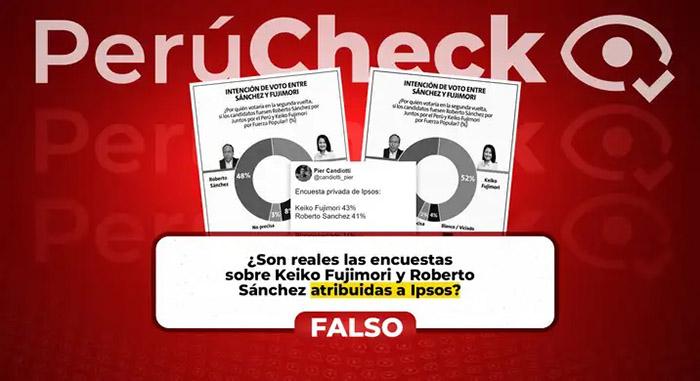 Circulan tres encuestas fabricadas atribuidas falsamente a Ipsos. FALSO